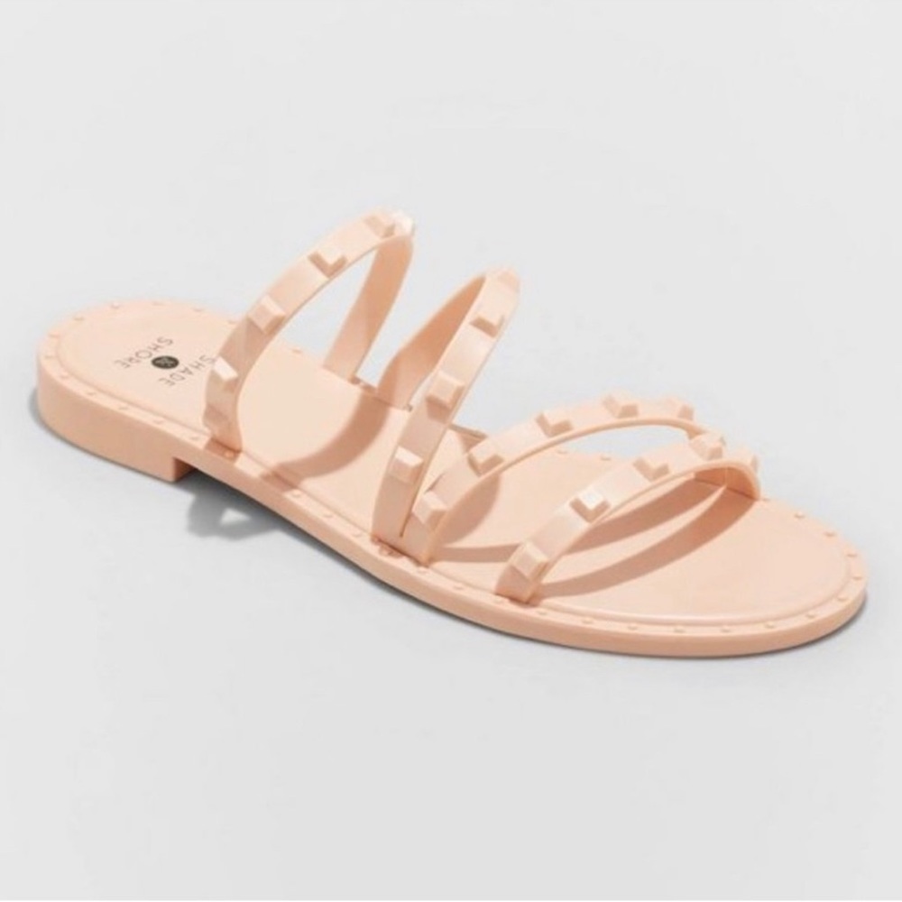 Shade & Shore Women's Liv Jelly Slide Studded Sandals